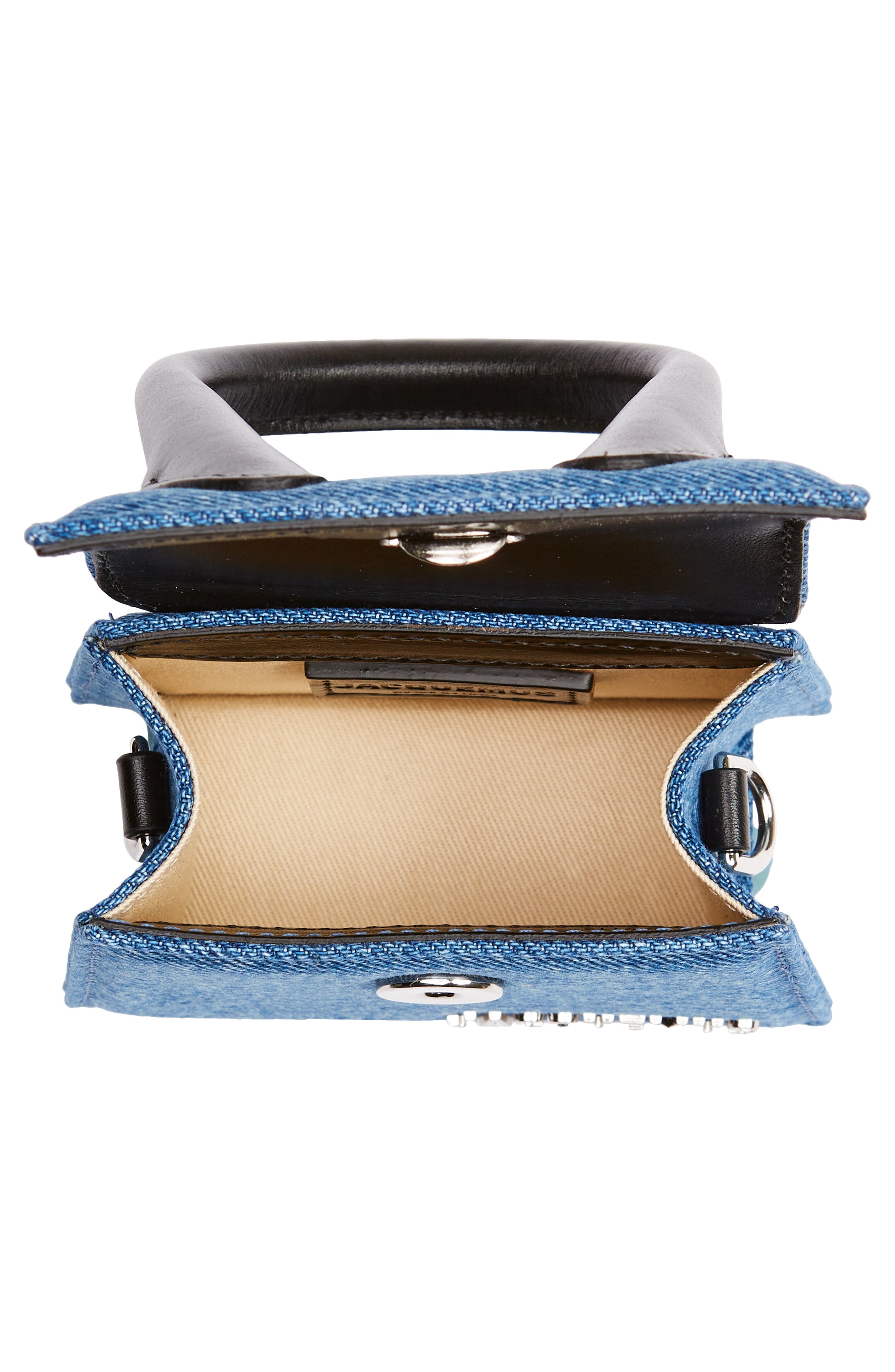 Jacquemus Le Chiquito Denim Crossbody Bag, Alternate, color, 