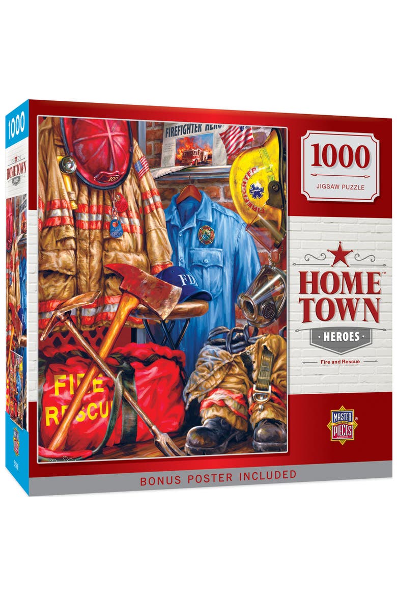 Fire and Rescue 1000 Piece Jigsaw Puzzle, Main, color, Multicolor