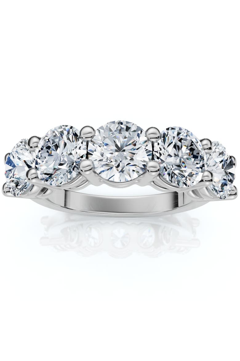 2 1/2Ct Five Stone Lab Grown Diamond Wedding Ring 14k Gold, Main, color, 14k White Gold