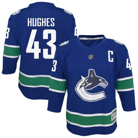 Youth Outerstuff Quinn Hughes Blue Vancouver Canucks Alternate Replica Player Jersey