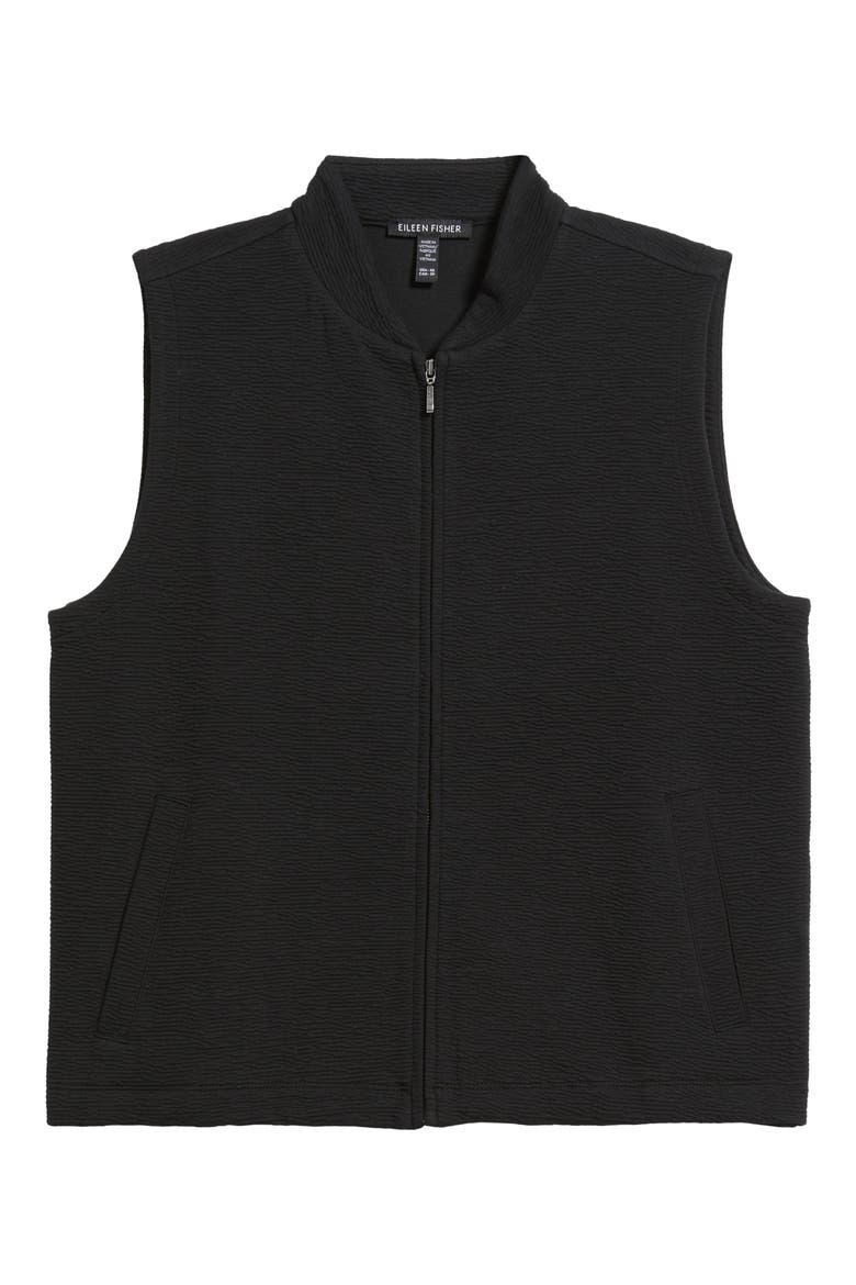 Organic Cotton Blend Vest, Alternate, color, BLACK
