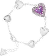 GUESS Crystal Heart Chain Bracelet