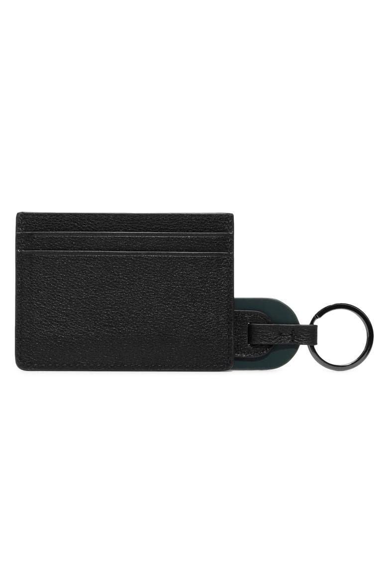 Cavendish Card Holder Wallet & Key Ring Set, Alternate, color, BLACK