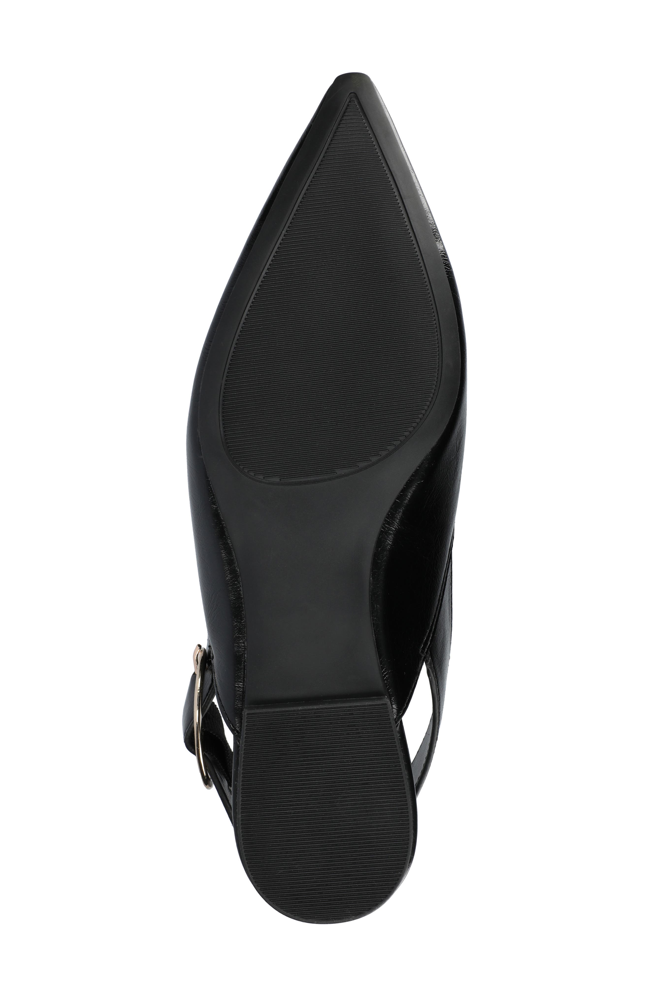 Journee Collection Jacqueline Slingback Flat, Alternate, color, Black