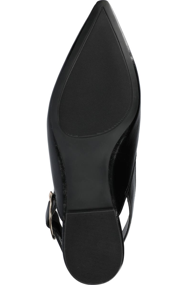 Journee Collection Jacqueline Slingback Flat, Alternate, color, Black