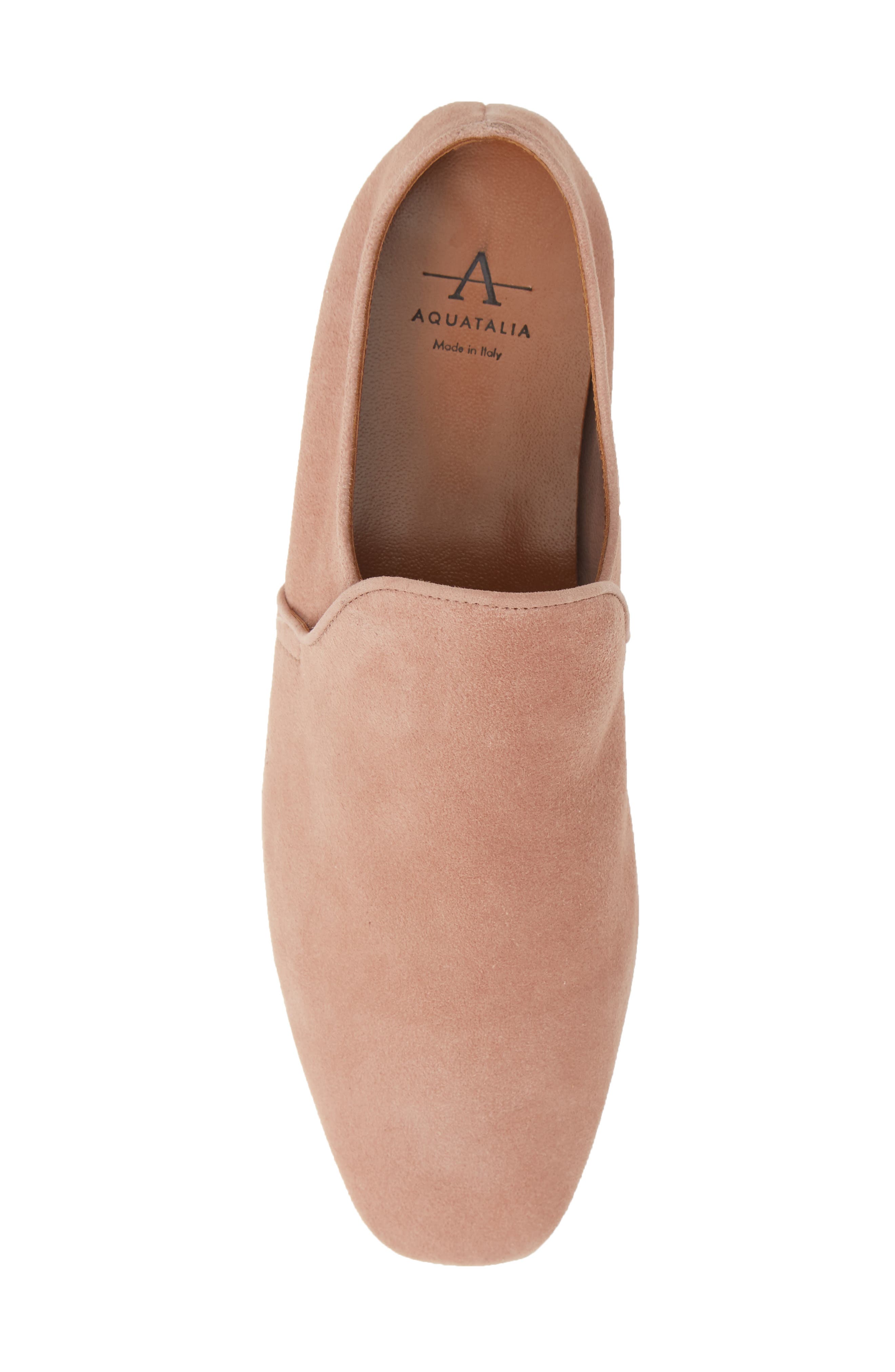 Aquatalia Revvy Weatherproof Loafer, Alternate, color, Rose Suede