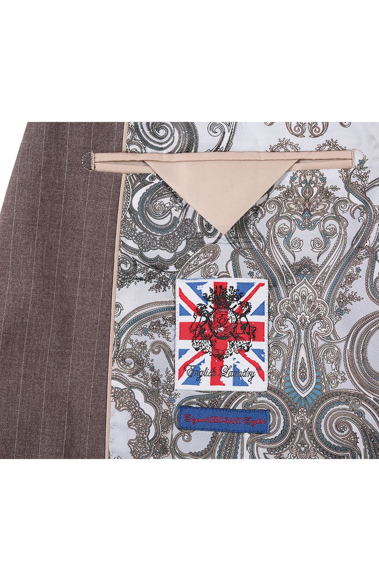 English Laundry Two-Button Flat Front Suit, Alternate, color, Brown