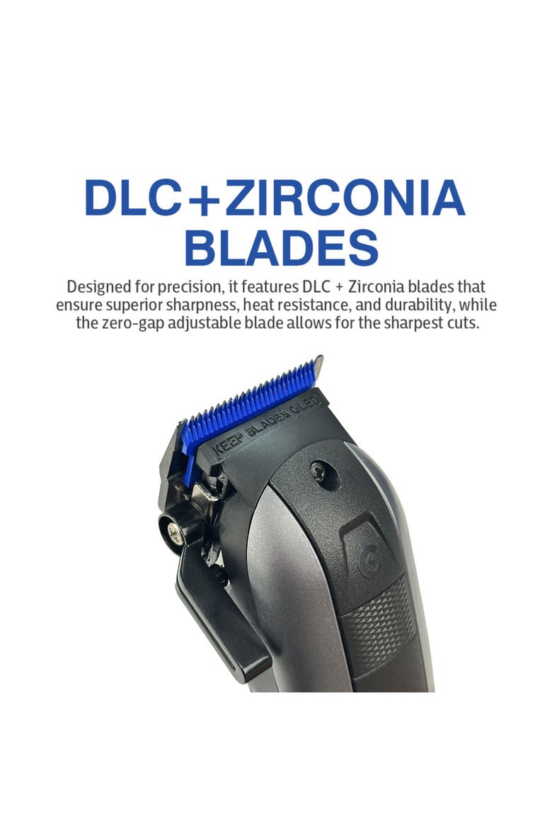 10MM Professional Cordless Hair Clipper, Alternate, color, Gray