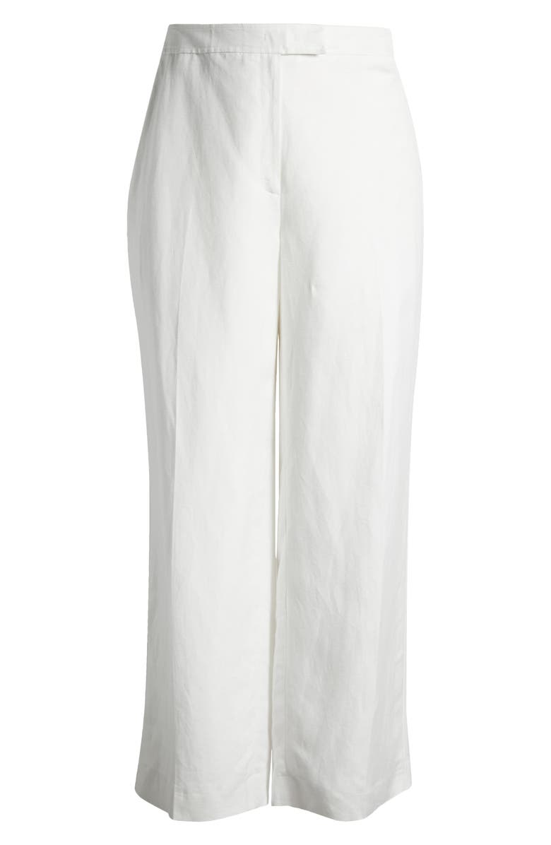 Anne Klein Wide Leg Linen Blend Pants, Alternate, color,