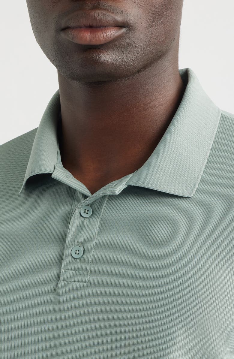 Zella Textured Performance Polo, Alternate, color, Green Slate