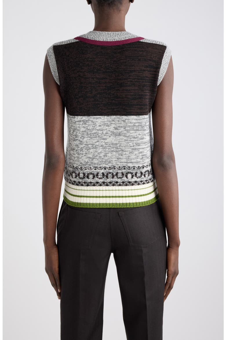Toque Sleeveless V-Neck Cashmere & Wool Sweater, Alternate, color, ECRU