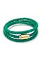 Braided Green Leather Wrap Bracelet