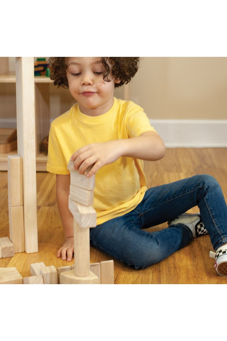 Unit Block Supplement Set 1 - 60 Pieces in 14 Shapes, Alternate, color, Beige