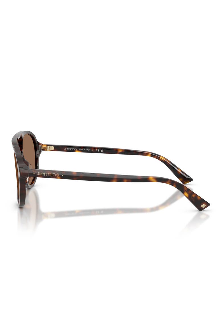 55mm Pilot Sunglasses, Alternate, color, HAVANA / DARK BROWN
