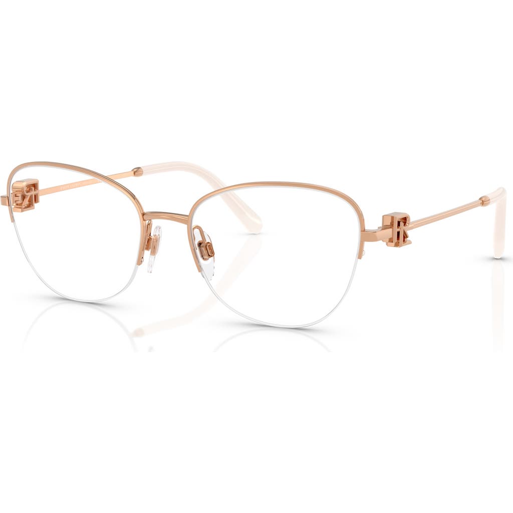 Ralph Lauren 54mm Butterfly Optical Glasses In Gold
