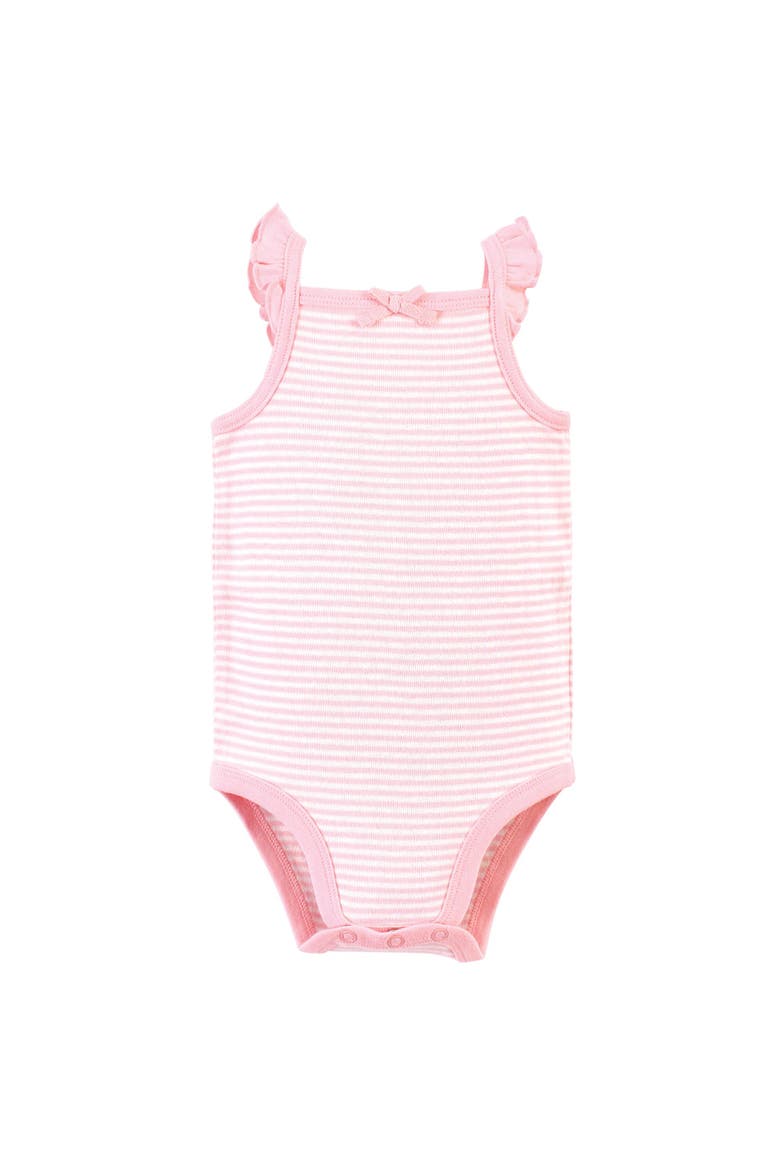 5Pk Organic Sleeveless Bodysuits, Alternate, color, Strawberries