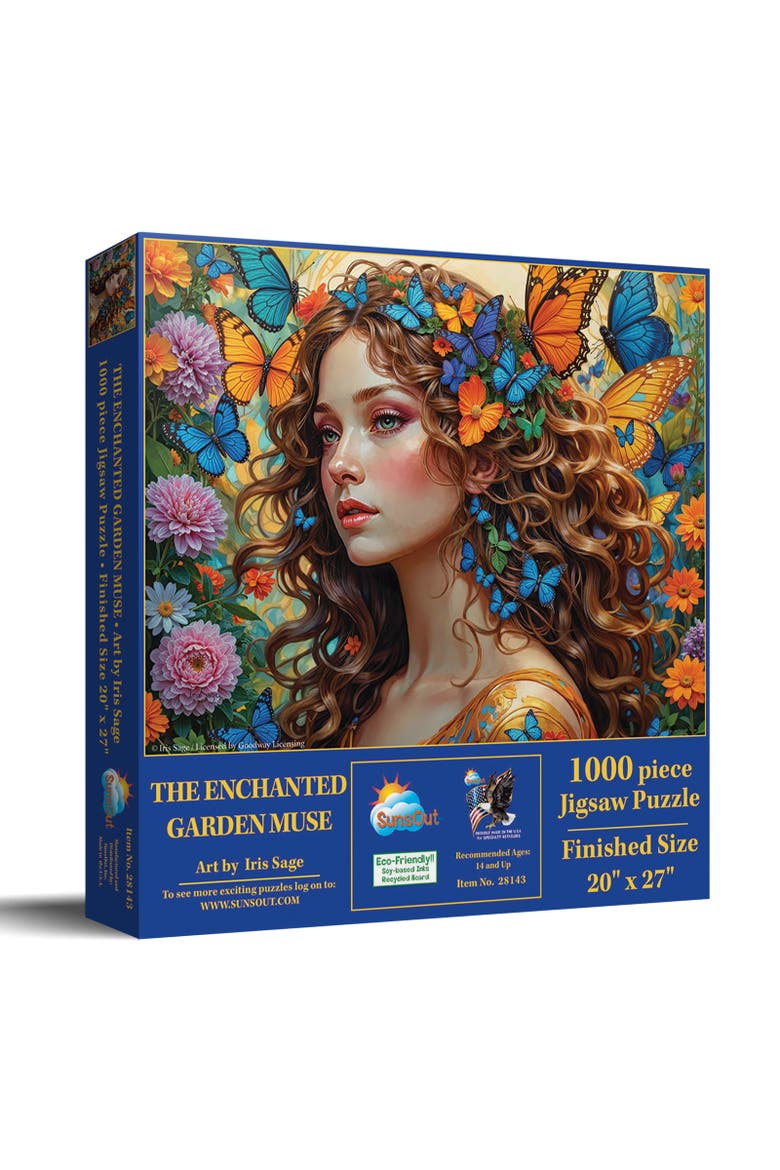 The Enchanted Garden Muse 1000 piece Jigsaw Puzzle for Adults, Main, color, Multicolor