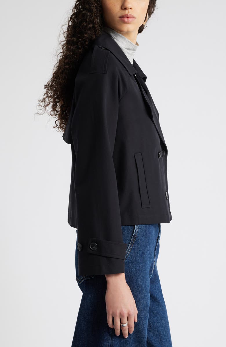 Nordstrom Crop Stretch Cotton Trench Coat, Alternate, color, 