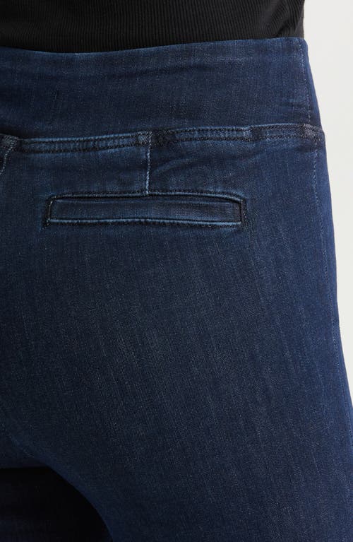 Shop Frame Jetset Pintuck Organic Cotton Blend Flare Jeans In Keller