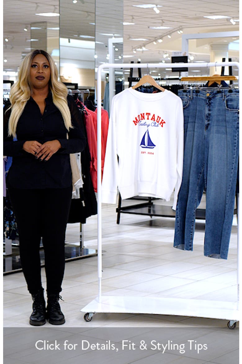 Montauk Sailing Embroidered Fleece Graphic Sweatshirt video