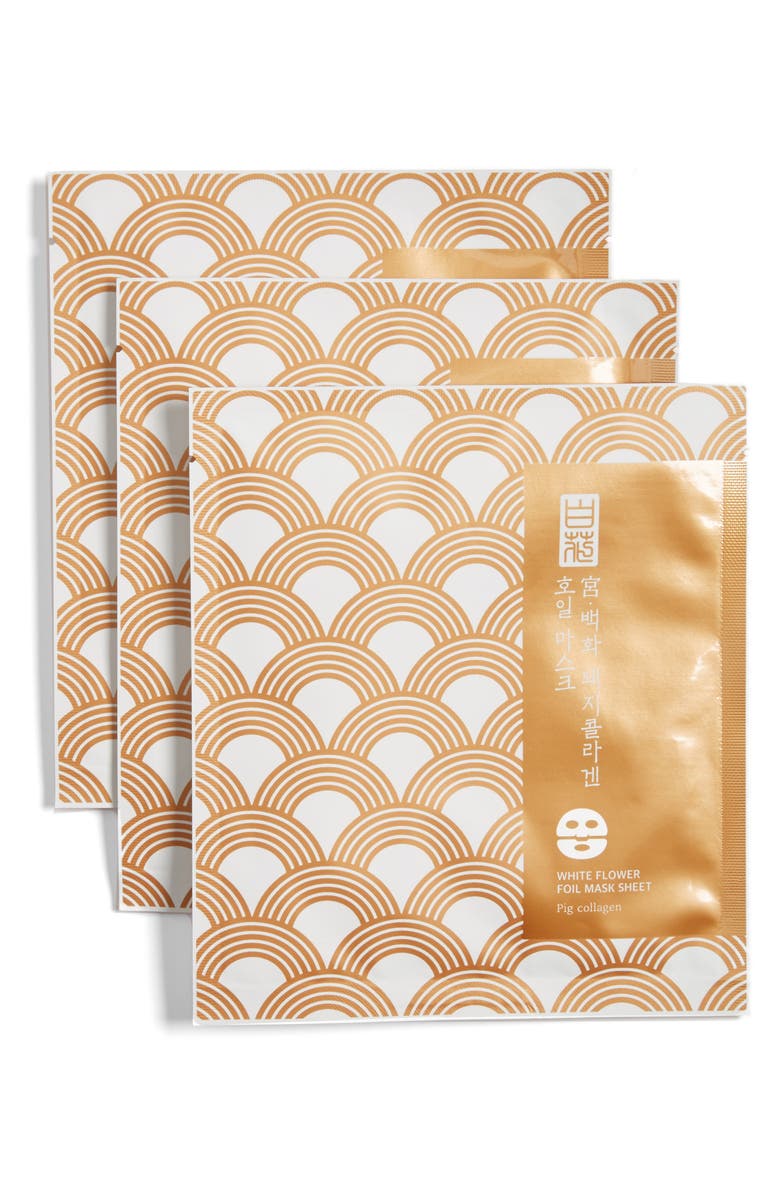 ME FACTORY White Flower Pig Collagen Foil Mask Sheet, Main, color, 