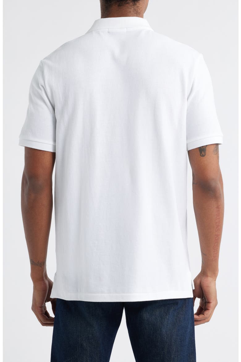 The Iconic Cotton Piqué Polo, Alternate, color, WHITE