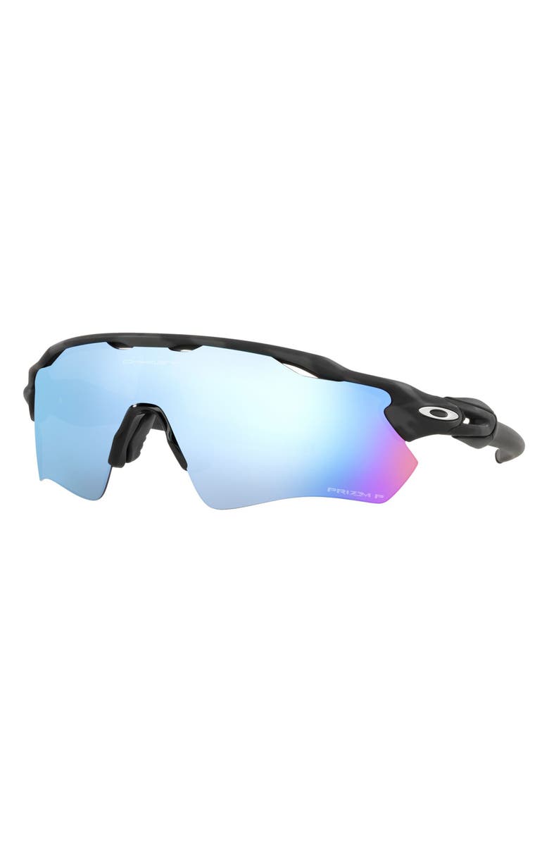 Oakley Radar<sup>®</sup> EV Path<sup>®</sup> 38mm Prizm<sup>™</sup> Polarized Wrap Sunglasses, Alternate, color, Rubber Black