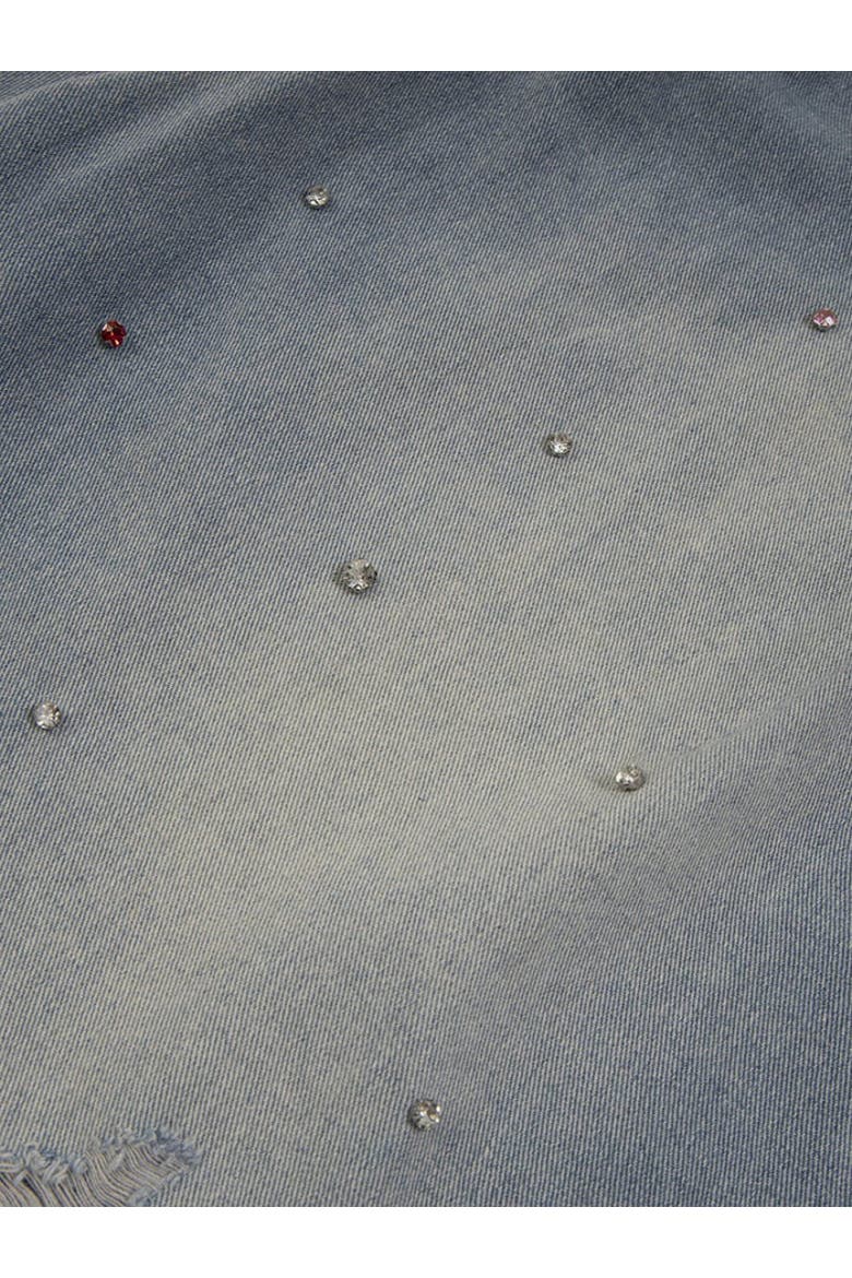 Rhinestone Application Jorts, Alternate, color, Blue