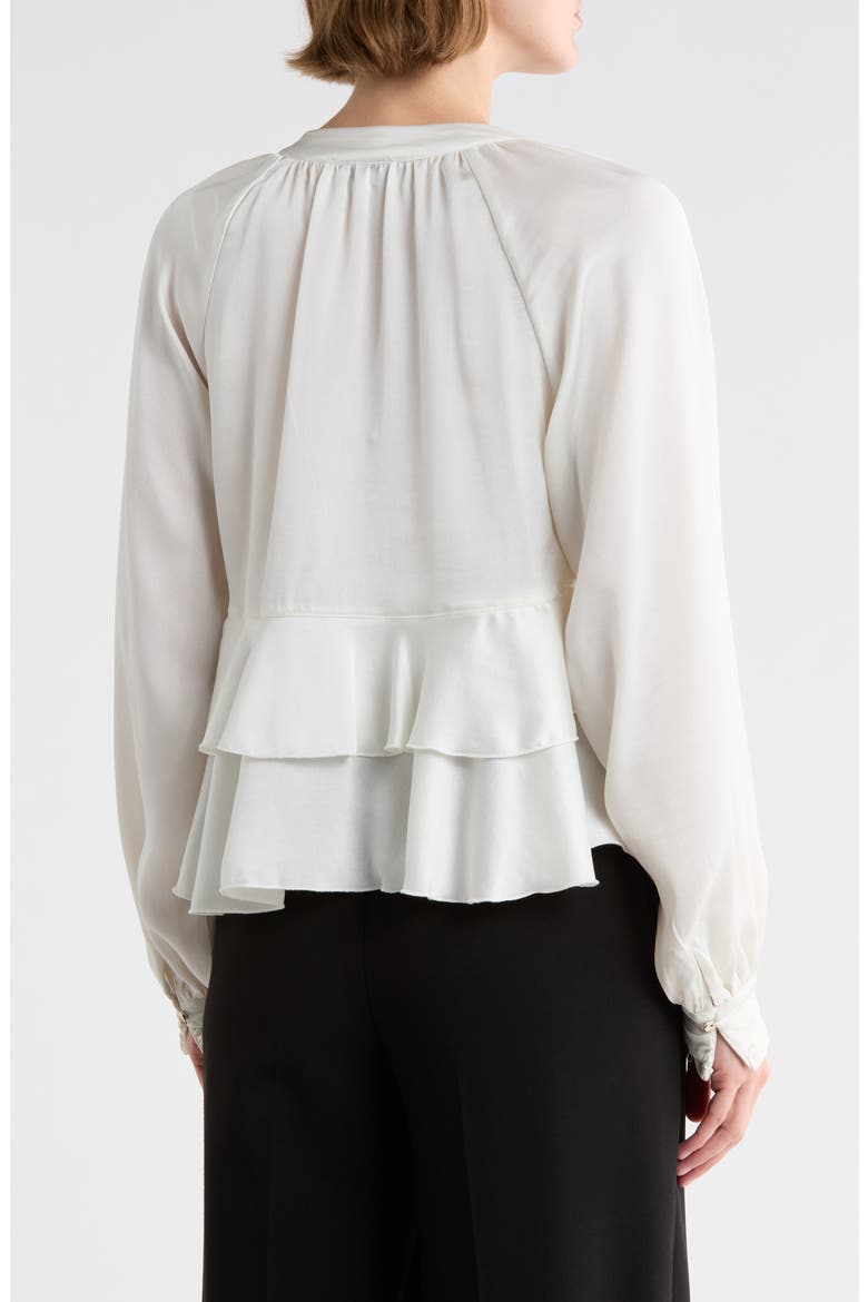 Long Sleeve Tiered Ruffle Top, Alternate, color, IVORY