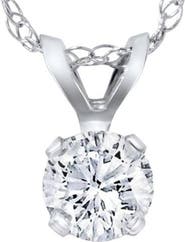 Bliss Diamond 3/4ct Lab Grown Diamond Round Solitaire Pendant 14K Gold Necklace