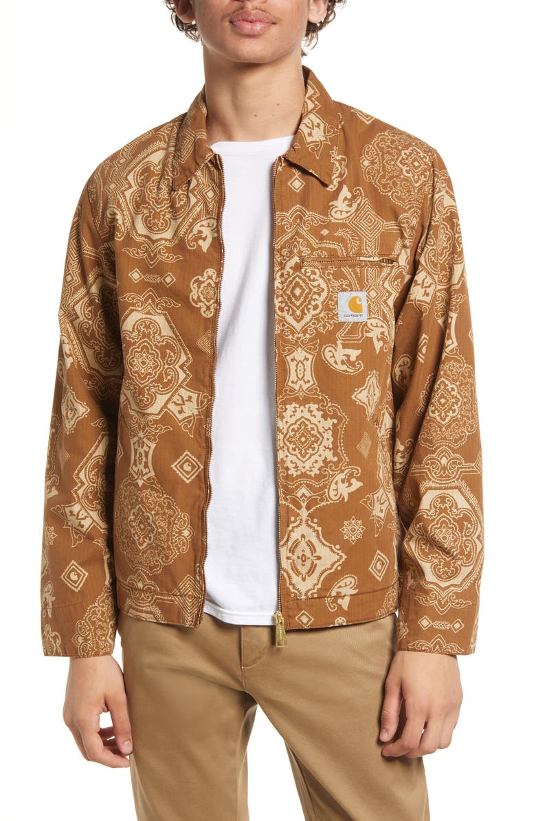 Carhartt Work In Progress Detroit Paisley Print Jacket, Main, color, 
