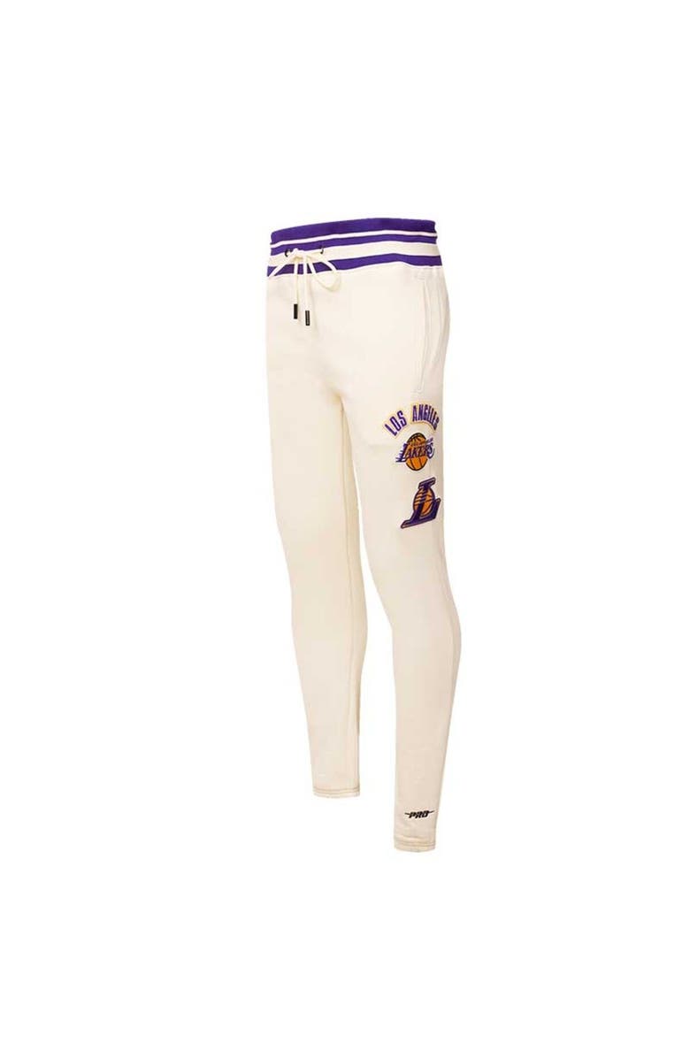 PRO STANDARD Men's Pro Standard Cream Los Angeles Lakers Retro Classic Fleece Sweatpants, Alternate, color, Cream