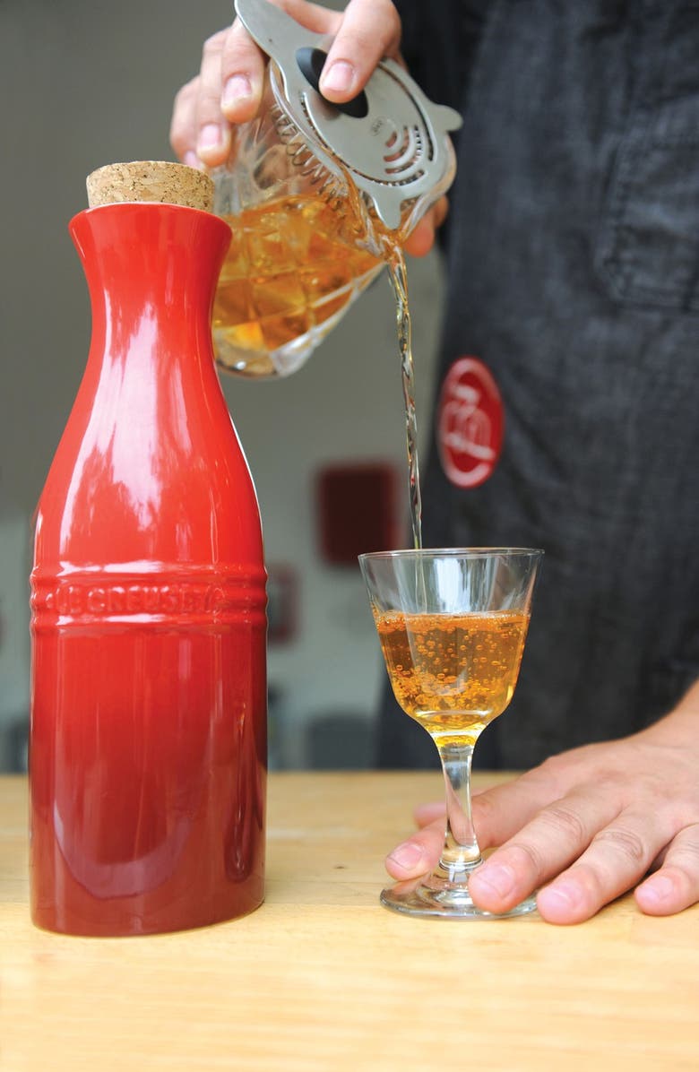 Le Creuset Glazed Stoneware Wine Carafe with Cork, Alternate, color,