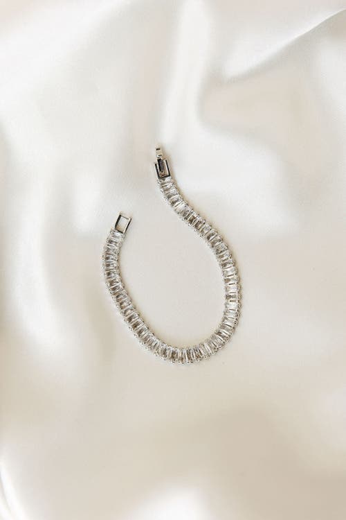 Untamed Petals Polly Tennis Bracelet In Metallic