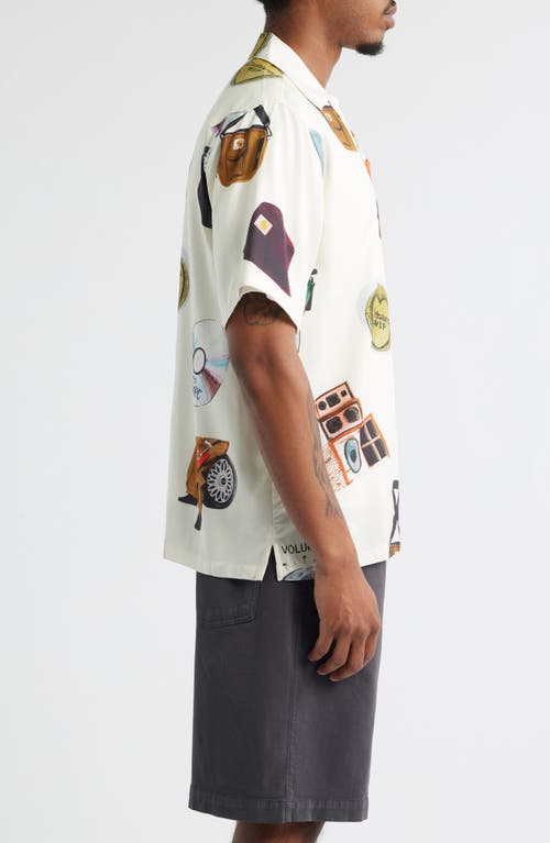Carhartt Work In Progress Jacob Rochester Print Short Sleeve Camp Shirt In Multi
