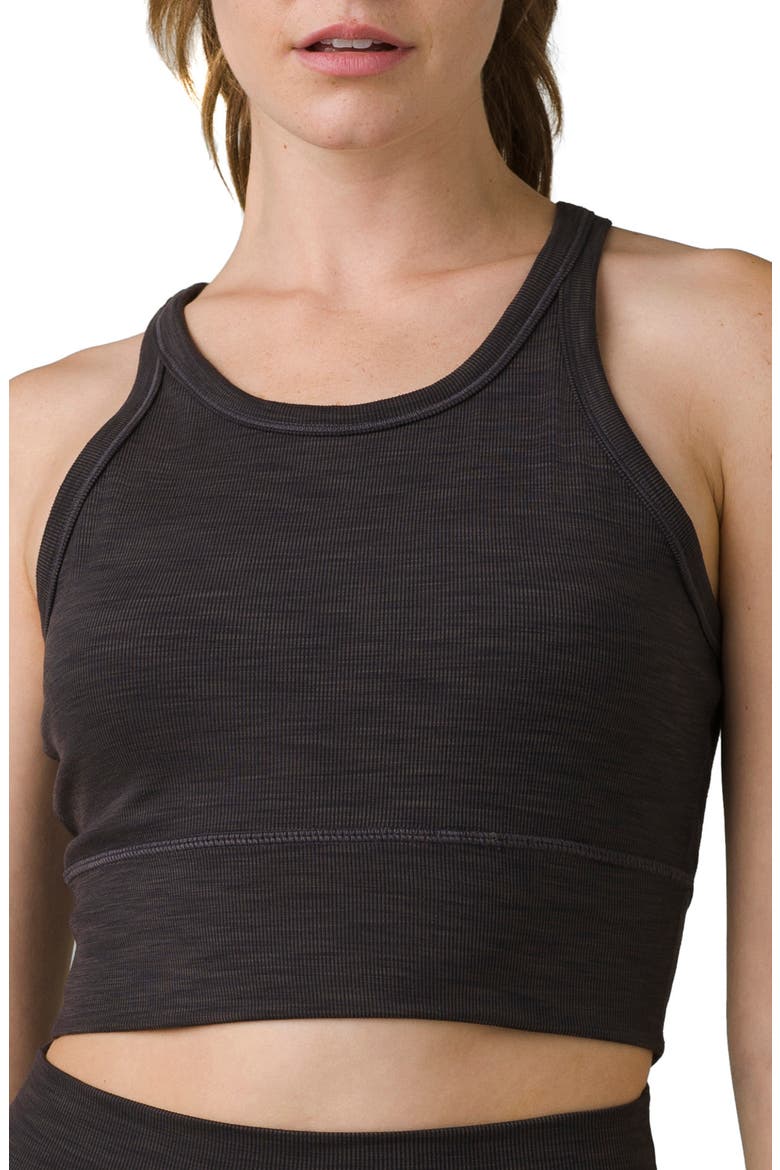 Becksa Rib Sports Bra, Main, color, BLACK HEATHER