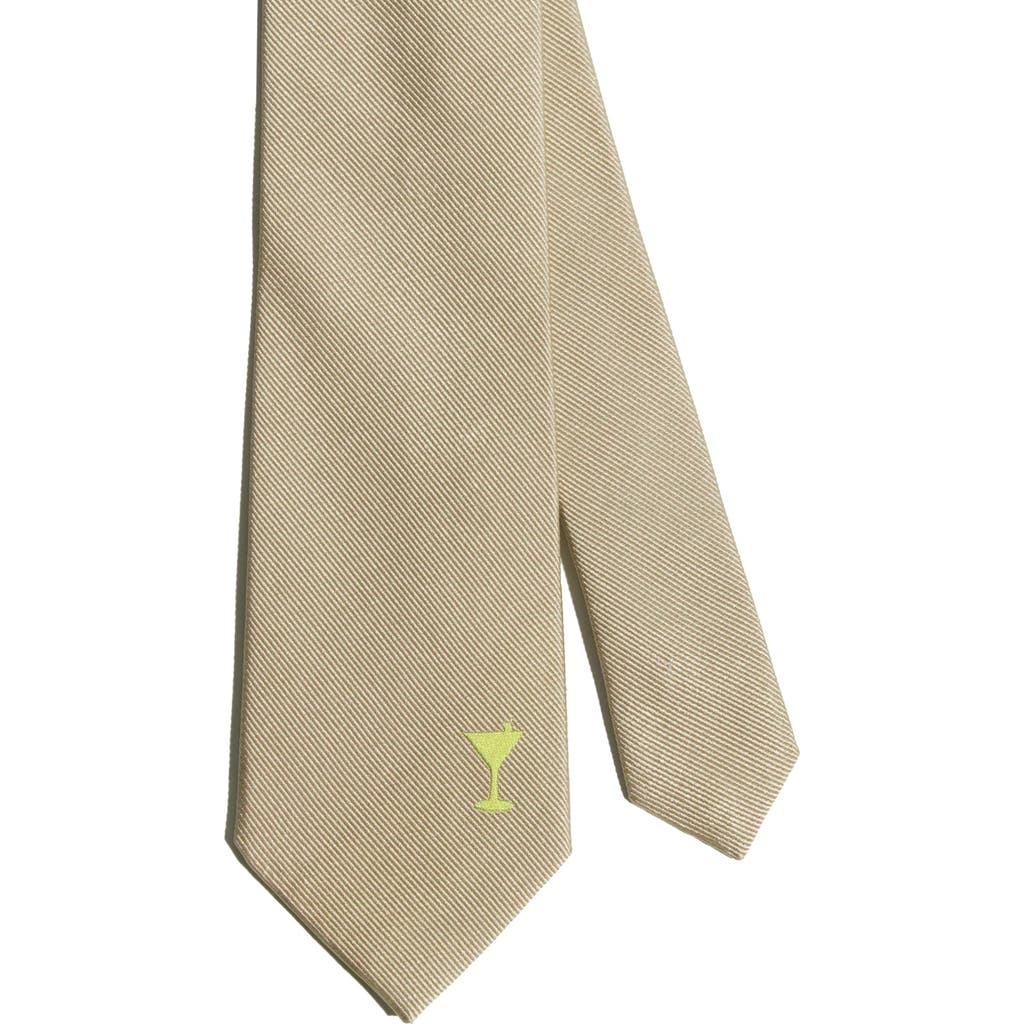 Lost Pattern Nyc Silk Tie In Neutral