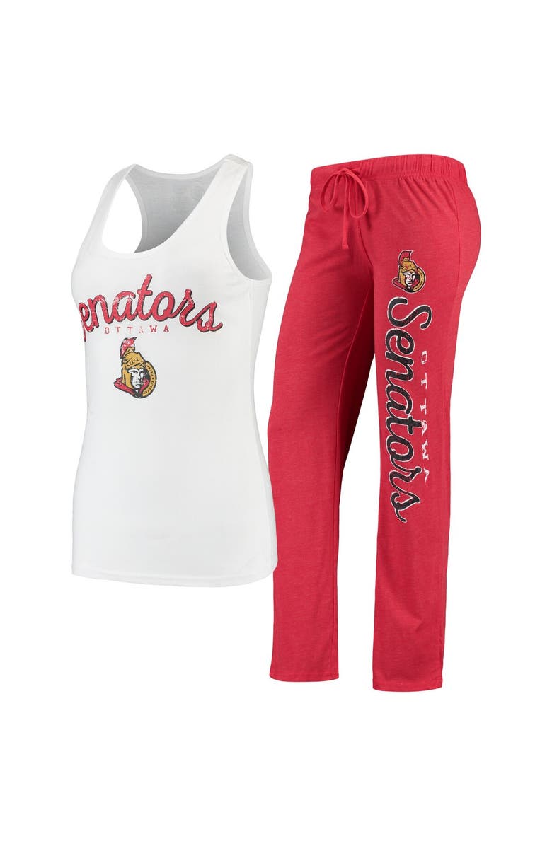 CONCEPTS SPORT Women's Concepts Sport Red/White Ottawa Senators Topic Tank Top & Pants Sleep Set, Main, color, 
