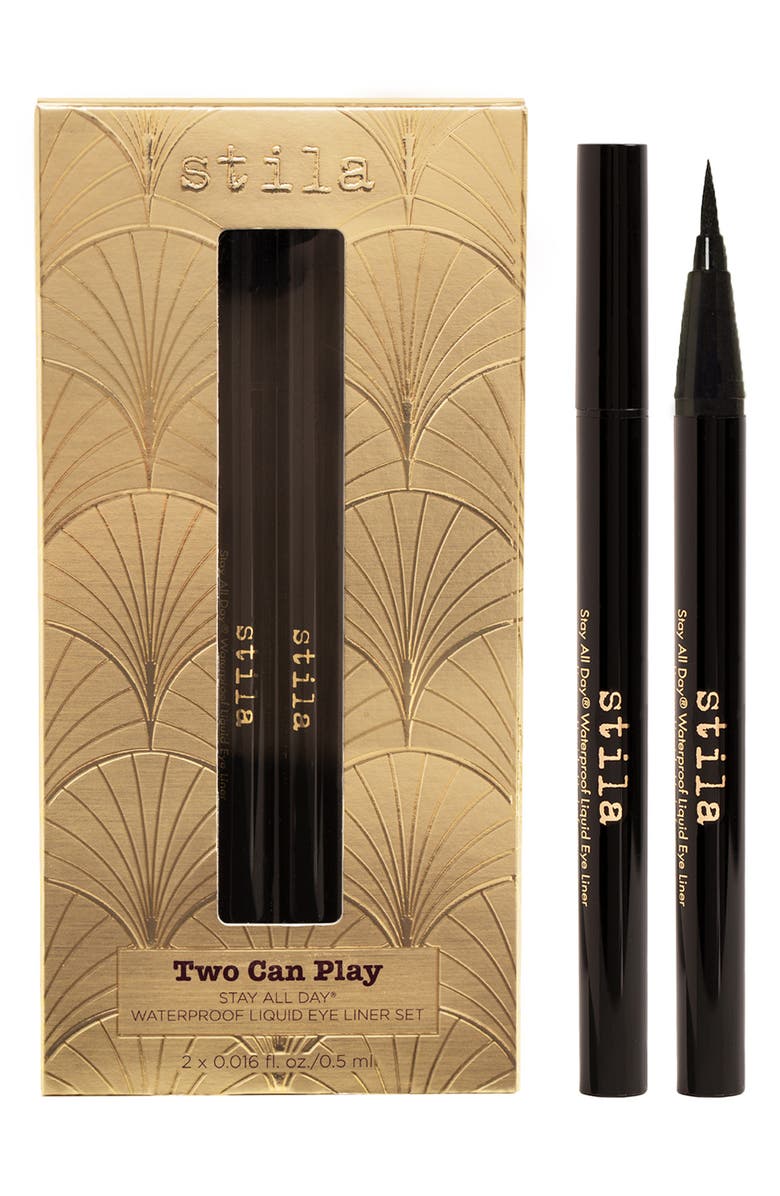 Stila Two Can Play Waterproof Eye Liner Duo $44 Value, Main, color, 