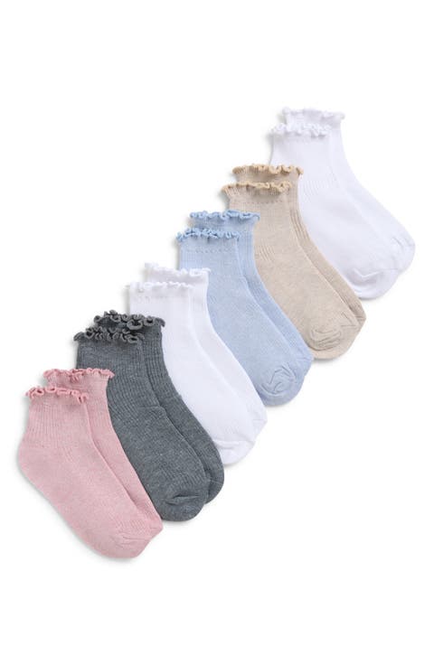 Kids' Lettuce Edge Assorted 6-Pack Ankle Socks (Big Kid)