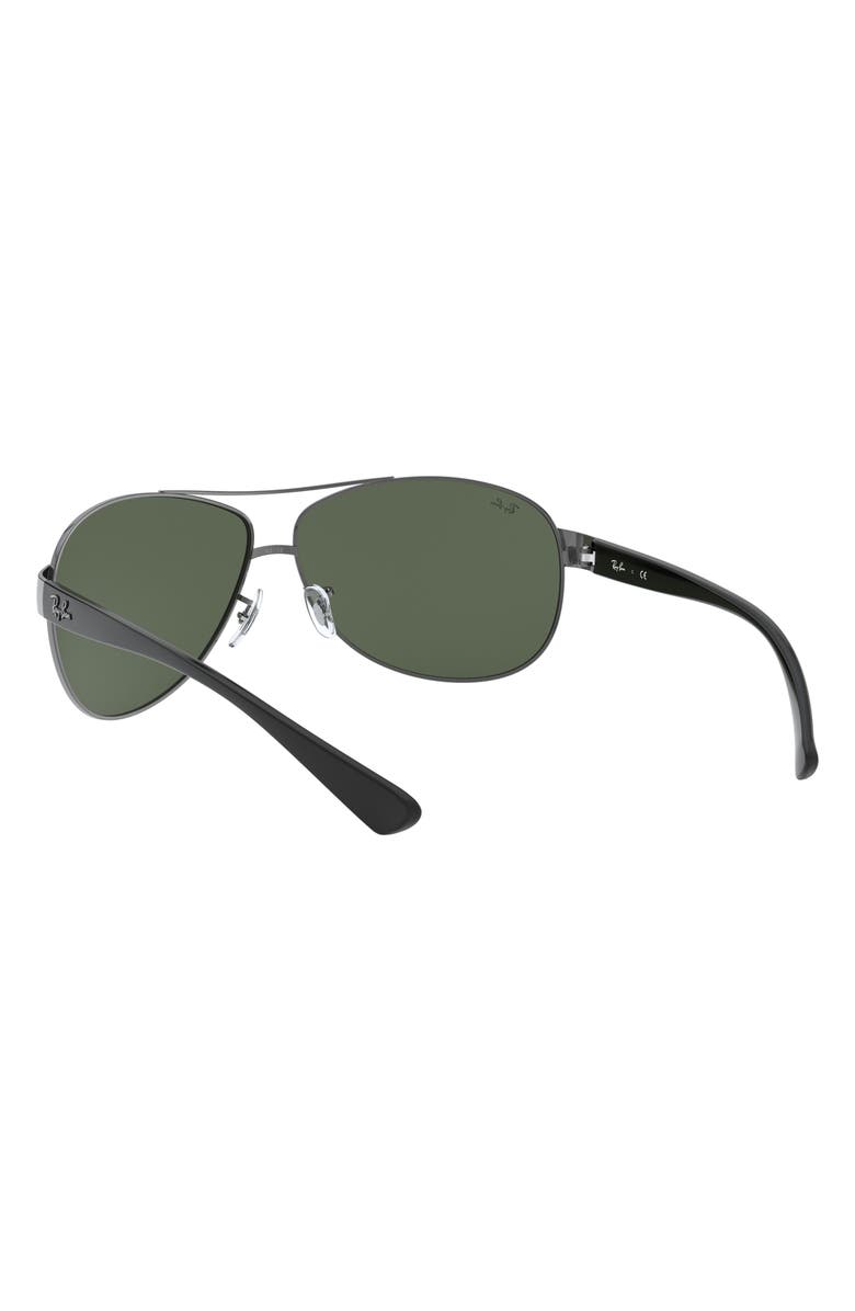 Ray-Ban 63mm Overzise Pilot Sunglasses, Alternate, color, Gunmetal Green