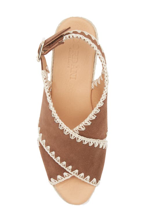 Cordani Emille Espadrille Wedge Sandal In Castana Suede