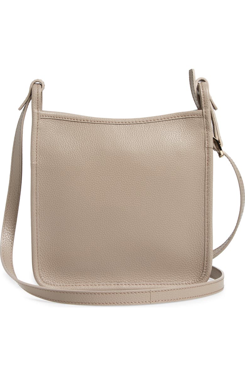 Longchamp Small Le Foulonné Leather Crossbody Bag, Alternate, color, Turtle Dove