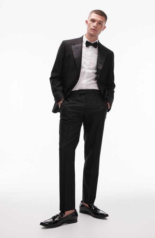 TOPMAN TOPMAN SLIM FIT TUXEDO DRESS PANTS