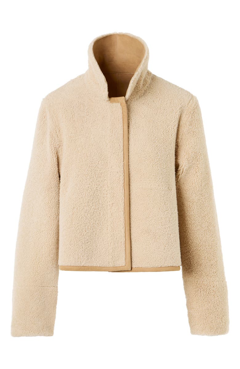 Akris Cady Reversible Genuine Shearling Jacket, Alternate, color, Beige