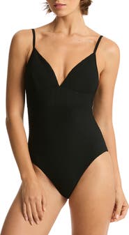 Sea Level Honeycomb One-Piece Swimsuit