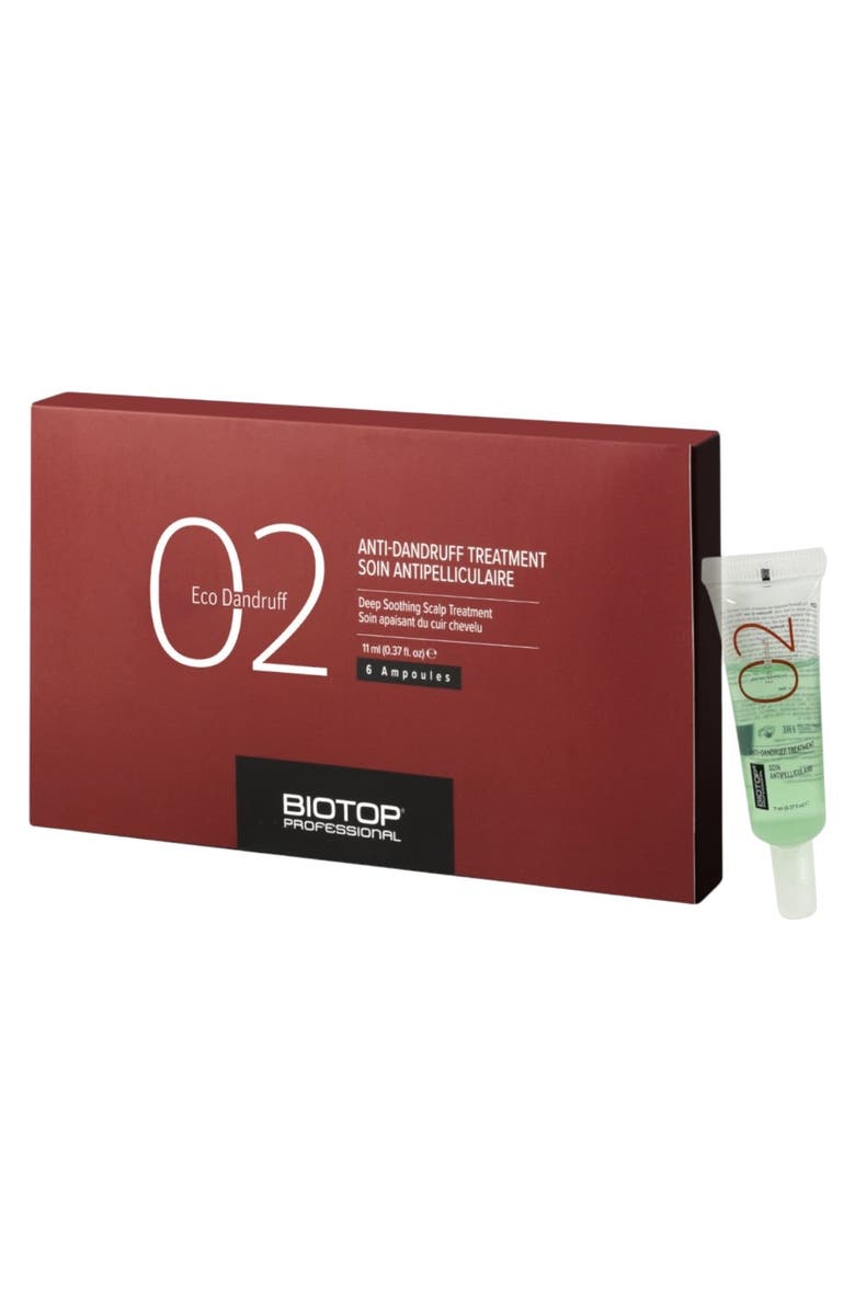 Biotop Professional 02 Eco Dandruff Anti-Dandruff Treatment Ampoules, Main, color, Red