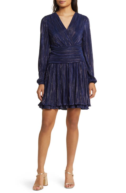 Jessamie Metallic Long Sleeve Dress