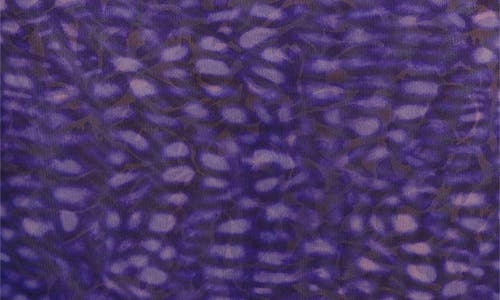 Shop Dries Van Noten Hoges Mixed Print Layered Mesh Dress In Purple