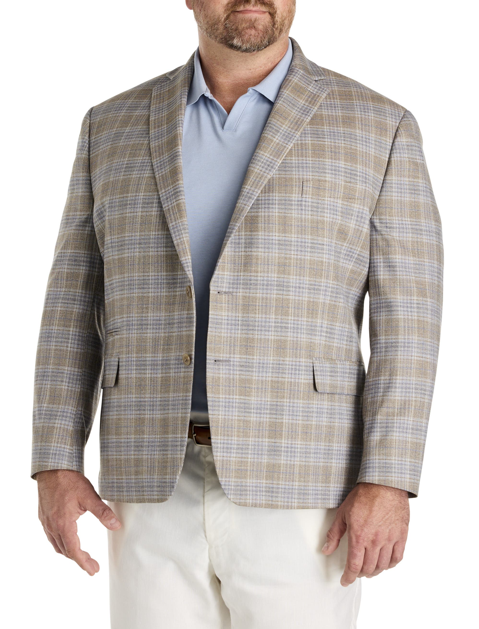 Big & Tall Plaid Sport Coat